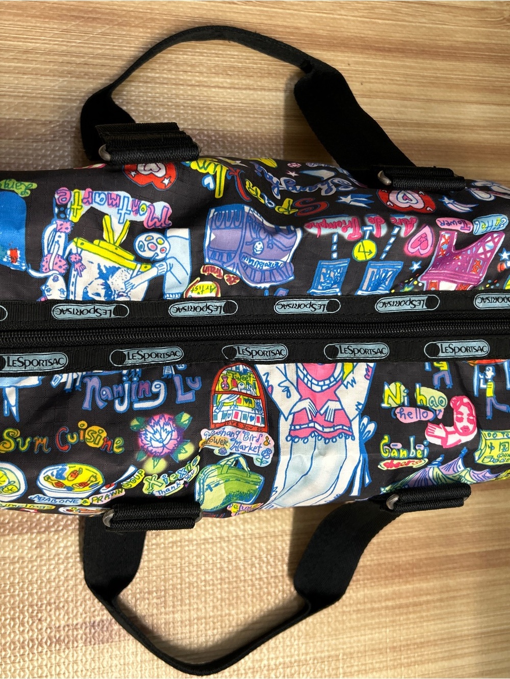 LeSportsac Sara Schwartz Night Life Mini Boston Duffle Bag - Picture 7 of 16